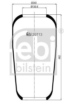 RL9824 Blacktech Пневмоподушка/пневморессора моста заднього